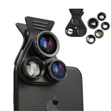 2.5X Telephot 180 Degree Fisheye 0.62X Wide Angle 15X Macro CPL Camera Lenses Kit