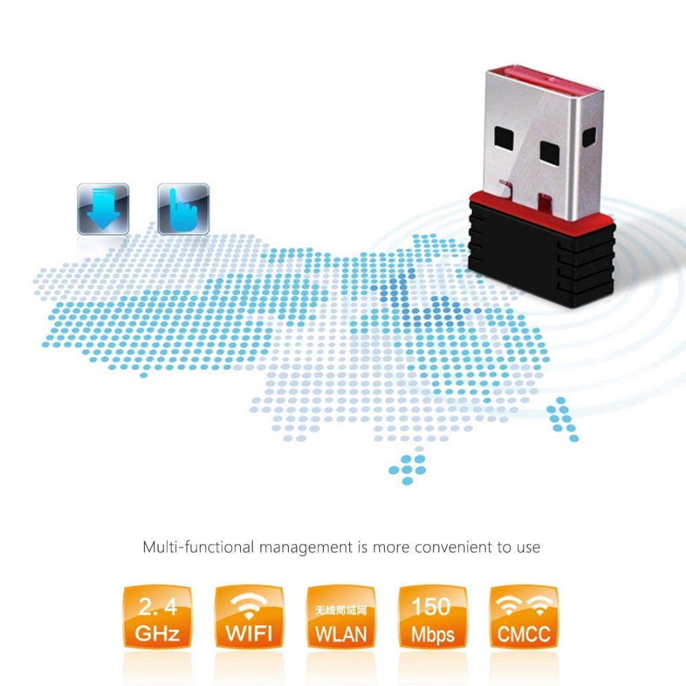WiFi Antenna Wireless Computer Network Card Mini PC WiFi Adapter 150M ...