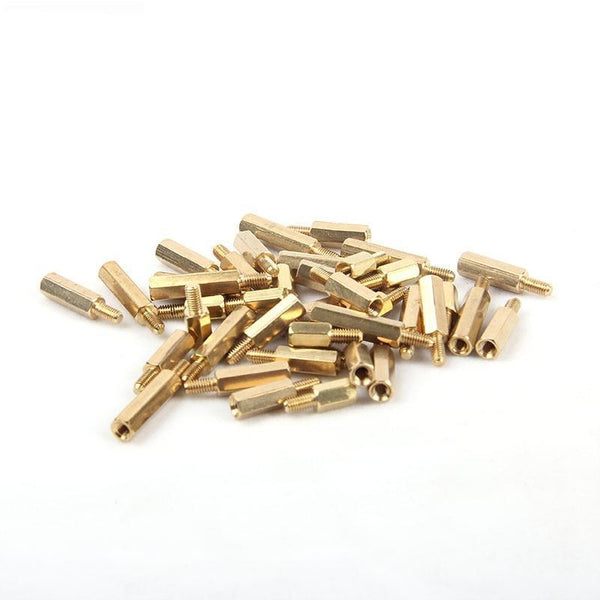 Motherboard M3 Male x Female 6mm+6mm Brass Screw Threaded Hex
