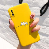Cute Cartoon Lazy Cats Phone Case-Yellow For iphone 7 6 6S 8 Plus Case