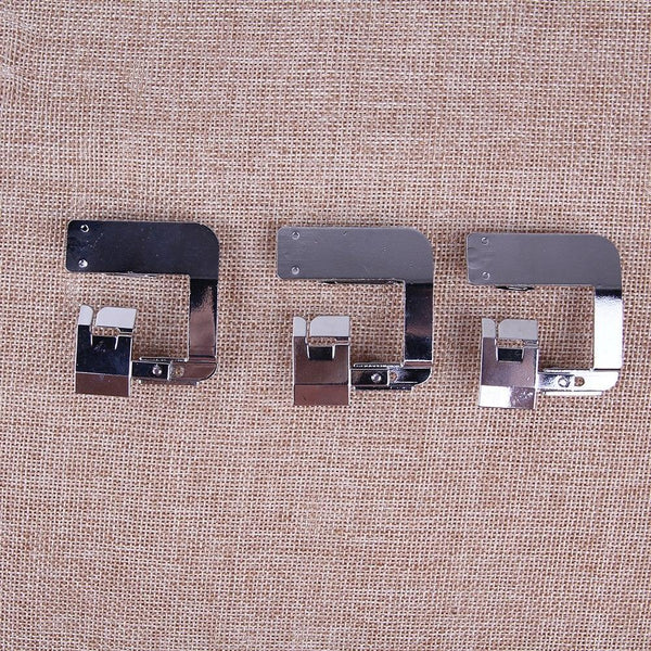 3Pcs Domestic Hemming Cloth Strip Presser Foot Sewing Machine Parts Hemmer Foot Rolled Hem Foot for Singer Brother