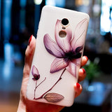 Silicone Cases Cover Floral Patterned Phone Case For Xiaomi Redmi 4X 4A 5A Note 4 4X 5A