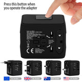 4 USB Electrical Socket Universal Travel Charger Adapter US UK EU AU