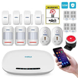 GSM Alarm System Security Auto Dial APP Wireless Home Burglar Alarm Fire Protection Motion Sensor Security Alarm DIY Kit