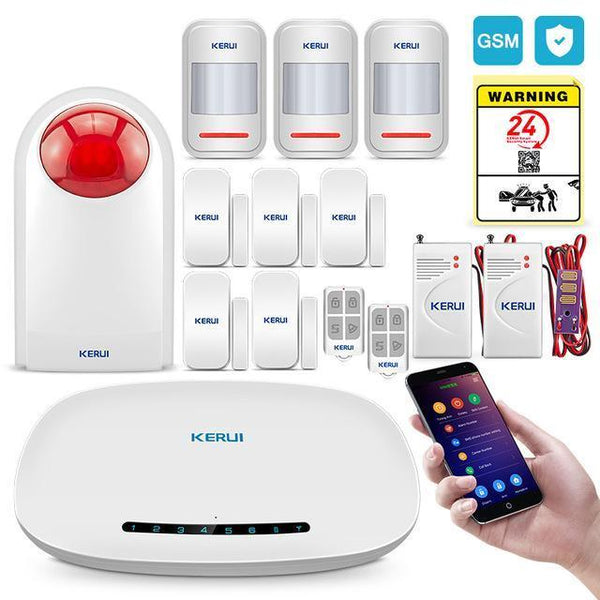 GSM Alarm System Security Auto Dial APP Wireless Home Burglar Alarm Fire Protection Motion Sensor Security Alarm DIY Kit