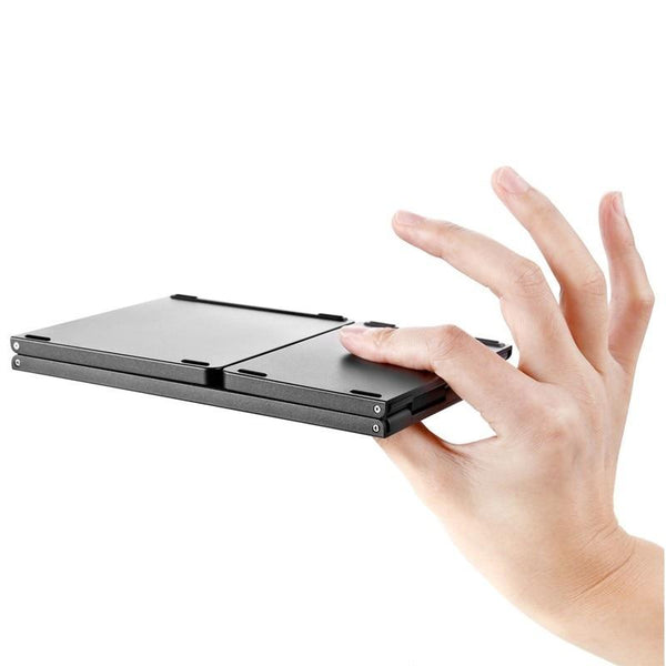 Portable Twice Folding Bluetooth Keyboard BT Wireless Foldable Touchpad Keypad A18