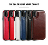 Leather Case Plus Card Slot Holder Cover For iPhone 8 7 X 6 6s Samsung S8 Plus S7 Edge Note 8