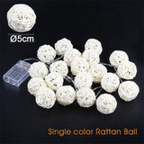 Rattan Ball LED String Light Warm White 2M Fairy Light Holiday Light