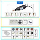 Rotary Tool Set Electric Mini Drill Engraver Kit with Attachments and Accessories Power Tools for Craft Projects 130W 220V