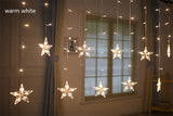 Star Curtain Light LED String Fairy lights AC220V EU Plug Party Wedding Holiday lighting
