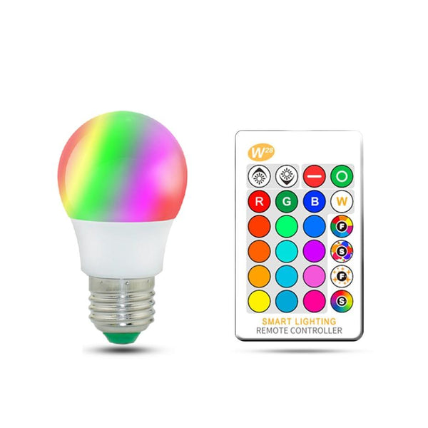 Magic RGB  AC85-265V Smart LED Light Bulbs Color Change Dimmable With IR Remote Controller