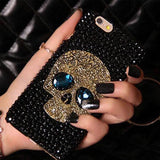 Diamond Bling Rhinestone Skull Fashion Phone Cover Cases For iPhone 5 5s 6 6S 7 8 Plus Samsung S8 S7 S6 Edge Case