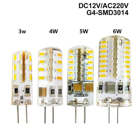G4 LED Lamp SMD 3014 DC 12 V / AC 220V 110V 1W 3W 5W 6W 7W Replace 30W/60W Halogen Lamp 360 Beam Angle LED Lampada Bulb 1Pcs