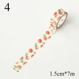 Hot Sale Cute Kawaii fruit masking washi tape diy decorative adhesive tape for diary scrapbooking decoration office school supplies