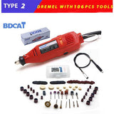 Variable Speed Rotar Electric Dremel Engraving Mini Drill Polishing Machine with 186pcs Power Tools Accessories-BDCAT 180W