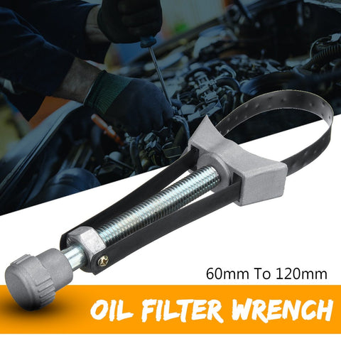 1pc Top Quality Car Auto Oil Filter Removal Tool Strap Wrench Diameter Adjustable 60mm To 120mm