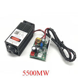 5.5W 445NM Focusing Blue Laser Engraving And Cutting TTL Module 5500mw Laser Tube+Goggles