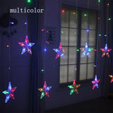 Star Curtain Light LED String Fairy lights AC220V EU Plug Party Wedding Holiday lighting